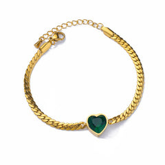 Green Crystal Decoration Bracelet