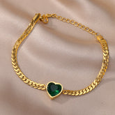 Green Crystal Decoration Bracelet
