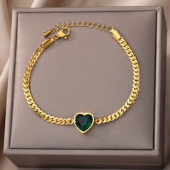 Green Crystal Decoration Bracelet