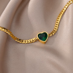 Green Crystal Decoration Bracelet