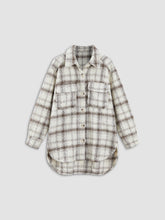 Jacke mit Knopfleiste und kariertem Kragen