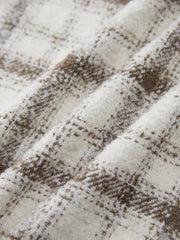 Jacke mit Knopfleiste und kariertem Kragen