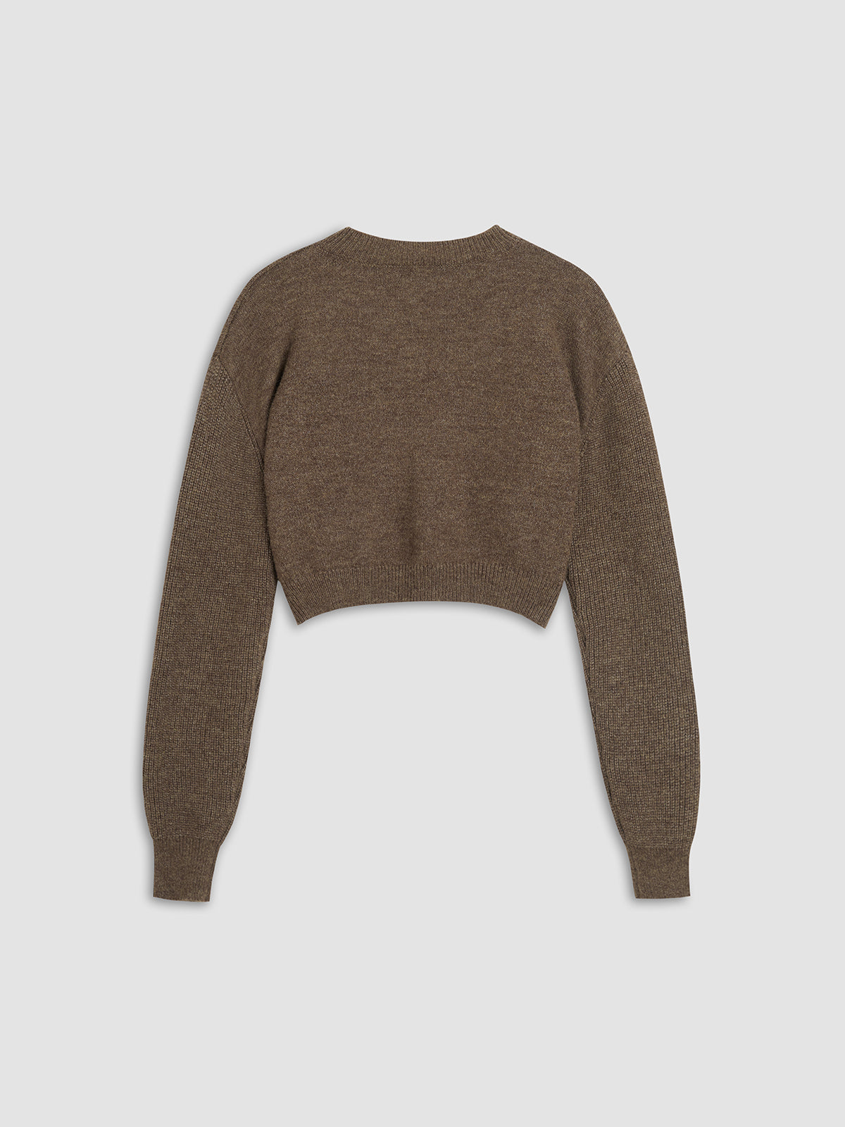 Cable Knit Solid V-Neck Sweater