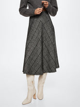 Midirock in A-Linie mit Schachbrettmuster