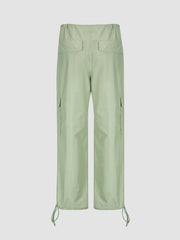 Cargohose mit Kordelzug und weitem Bein