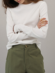 Lässiges Rippenhemd