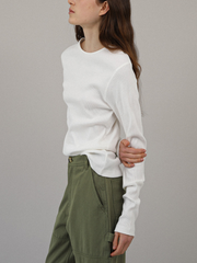 Lässiges Rippenhemd