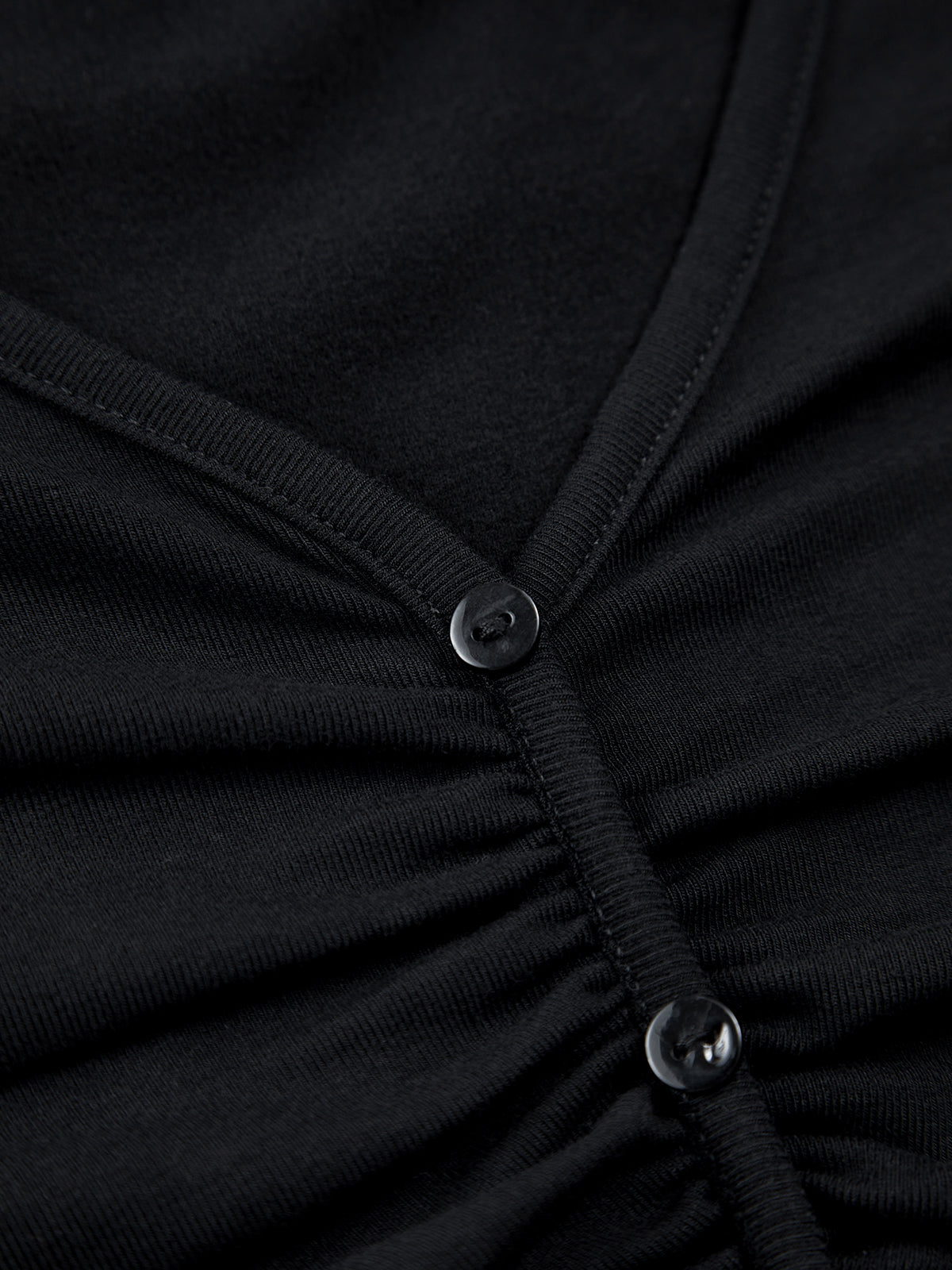 Button Down V-Neck Long Sleeve Shirt