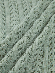 Langes Neckholder-Kleid mit Zopfmuster und offenem Rücken