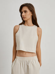 Zweiteiliges Hosenset „Catalina“ aus Baumwollleinen