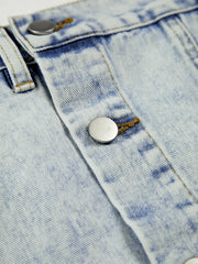 Maxi-Jeansrock mit Knopfleiste