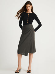 Charlize – Langärmliges Stricktop mit Cut-outs