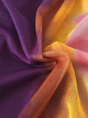 Celebrate Beauty Tie Dye Mesh Midi Dress