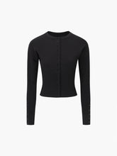 Strickjacke mit langen Ärmeln und Knopfleiste