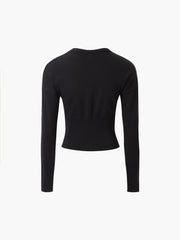 Strickjacke mit langen Ärmeln und Knopfleiste