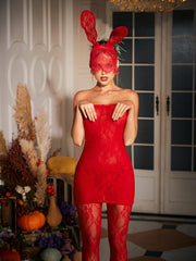 OREJAS DE CONEJO DE ENCAJE HUECO