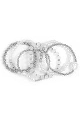 Stretch-Armband-Set mit Perlen und Metallkugeln