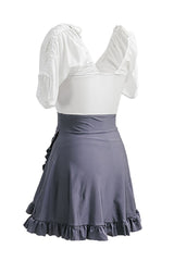 One Piece High Waist One Piece White Swimwear