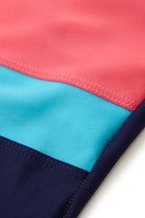 One Piece High Waist Navy Athletic Swimwear