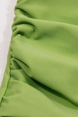 Green Two Piece High Waist Bikinis Swimsuits