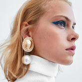Vintage Pearl Statement Earrings