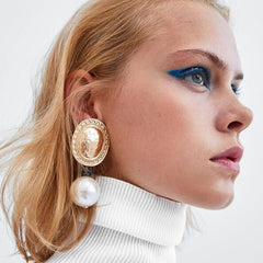 Vintage Pearl Statement Earrings