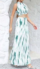 Neckholder-Maxikleid ohne Ärmel in mehreren Farben