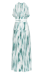 Neckholder-Maxikleid ohne Ärmel in mehreren Farben