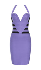 HALTER BANDAGE MINI DRESS IN LAVENDER