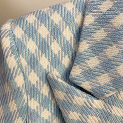 Double Breasted Plaid Tweed Blazer