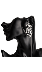 Pendientes de aleación con forma de mariposa hueca