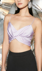 TIE STRAPPY TOP IN PURPLE