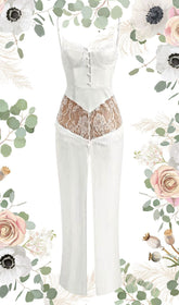 VESTIDO DE ENCAJE BLANCO MARFIL