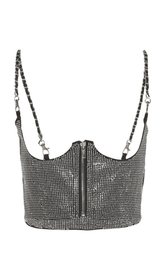 Iron chain sling hot drill corset vest