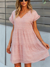 Fashion Print Loose Chiffon Mini Dress