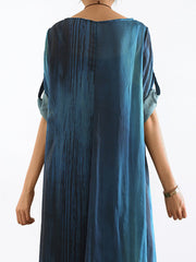 Literary Retro Elegant Big Swing Midi Dress