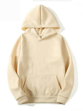 Fleece-Kapuzenpullover mit überschnittenen Schultern und langen Ärmeln