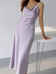 Texture Satin Swing Collar Temperament Suspender