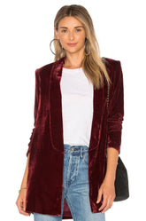 Pleuche Blazer Damen Mantel Schlank Einfach Lässig All-Match Mantel Oberbekleidung