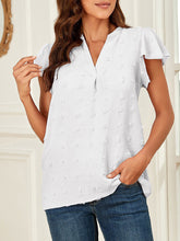 Stylish Look V Neck Short Sleeve Blouse