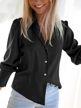 Elegant Collar Long Sleeve Work Office Button Blouse