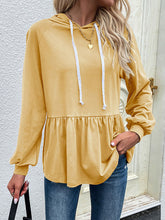 Splicing Casual Solid Color Pullover Hoodie - Closed - Bishop - Shirt - Halter - Jewel