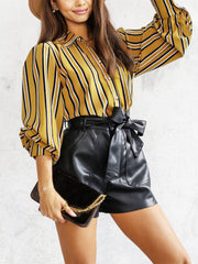 Striped Long Sleeve Loose Comfortable Casual Blouse