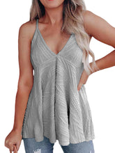 Oberteile Modisches, lässiges, gestricktes, einfarbiges Tanktop mit V-Ausschnitt