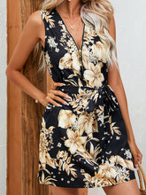 Minivestido sin mangas con cremallera estampada