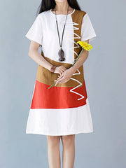 Casual Graphic Print Fall Crew Neck Fashion Maxi Dress