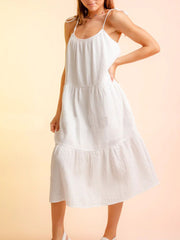 Candy Sling-Midikleid mit einfarbigen Nähten