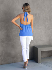 Sexy T-Shirt mit Neckholder-Trägern und Schnürung