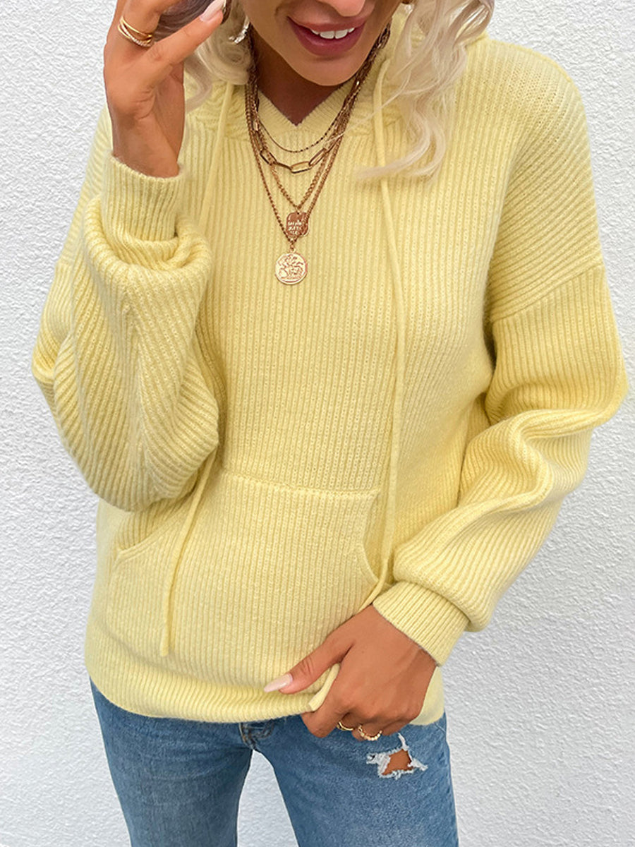 Cozy and Stylish Loose Fit Knit Solid Sweater