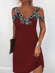 Lässiges Minikleid mit Spitzenträgern, modisch, modern, für draußen und auf der Straße, ärmellos, normale Passform